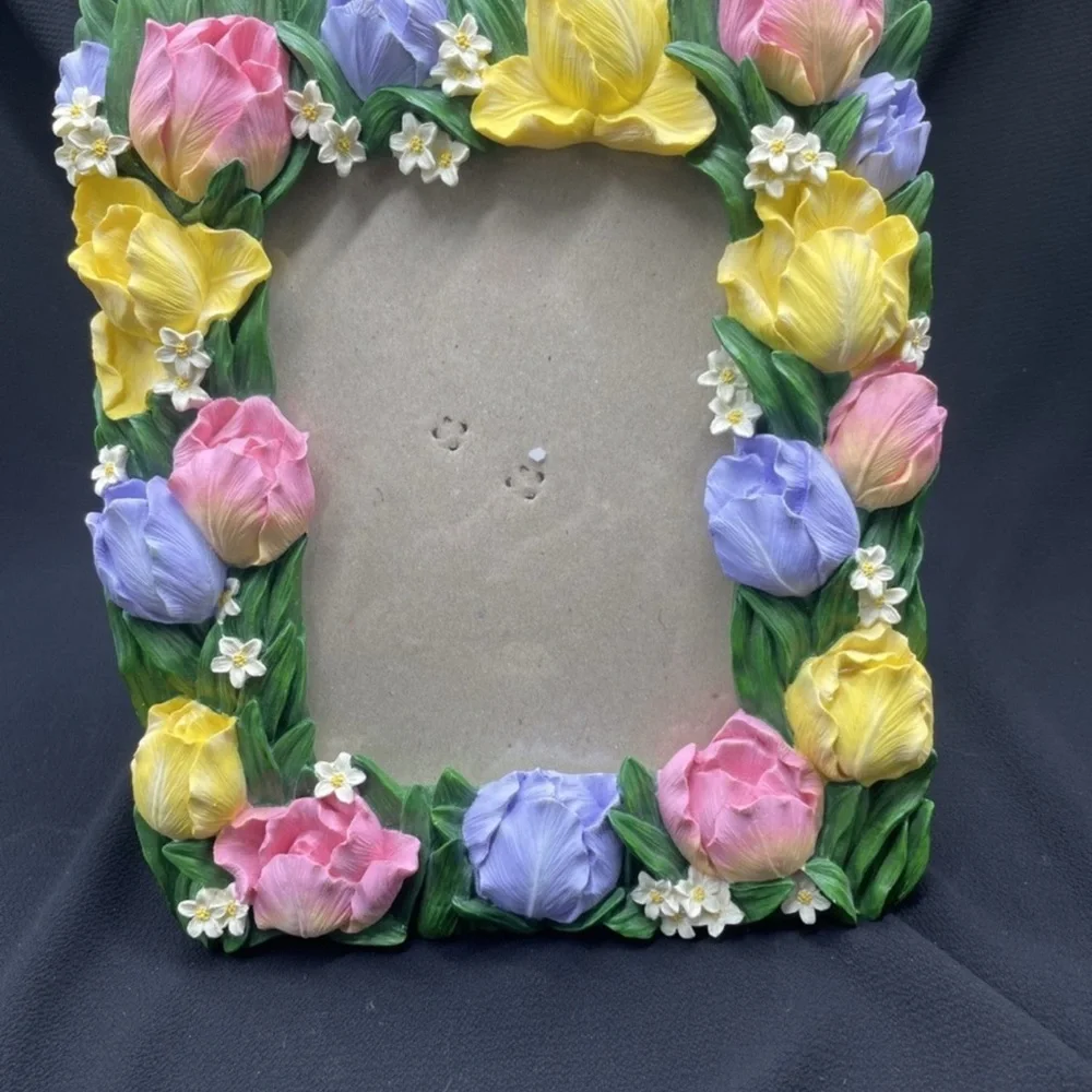 Yellow and Pink tulip Flowers 🌺 picture frame 5*7 size